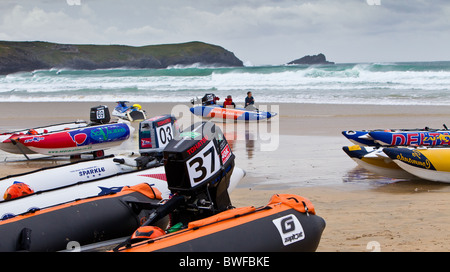 Zapcat Racing, Fistral Strand, Newquay, Cornwall UK Stockfoto