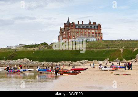 Zapcat Racing, Fistral Strand, Newquay, Cornwall UK Stockfoto