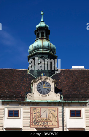 Sonnenuhr Uhr, In der Burg, Wien, Österreich Stockfoto