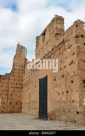 Marrakesch, Marokko - The Palais El Badii in der Medina oder die alte Stadtmauer von Marrakesch Marokko Stockfoto