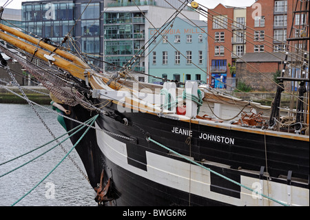 Jeanie Johnston, Hungersnot Museum am Fluss Liffey, Dublin, Irland Stockfoto