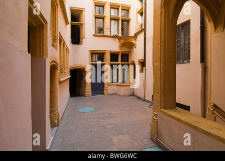 Traboule Hostellerie du Gouvernement, Saint Jean Viertel Vieux Lyon Bezirk, Frankreich Stockfoto