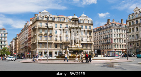 Gaspard Andre Fountain, Place des Jacobins, Lyon, Frankreich Stockfoto