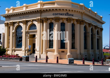 Marienkirche, Bank-Ecke, Geschäfte, Hotels, Theater, Invercargill, Süd-Insel Neuseeland, Stockfoto