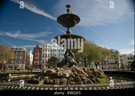 Der Delphinbrunnen auf die alten Steine, Brighton, East Sussex, UK Stockfoto