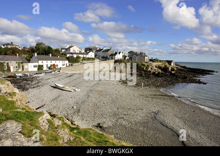 Die schönen Fischen Dorf Moelfre auf die Isle of Anglesey, Nordwales Stockfoto