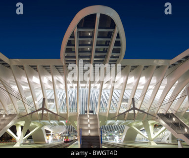 Außenansicht, Gare de Liège-Guillemins, Architekt Santiago Calatrava, Lüttich, Belgien, Europa Stockfoto