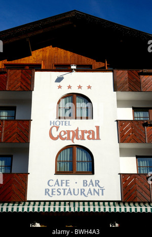 Hotel central Café bar Restaurant Seefeld tirol Stockfoto