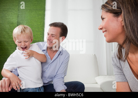 Familie Spaß zu Hause Stockfoto