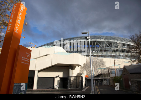 Lansdowne Gasse Eingang zum Aviva Stadion Lansdowne Road Dublin Irland Stockfoto