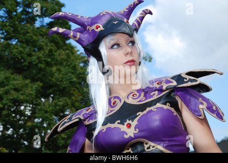 Bunte Zeichen an Elf Fantasy Fair Arcen Niederlande Stockfoto
