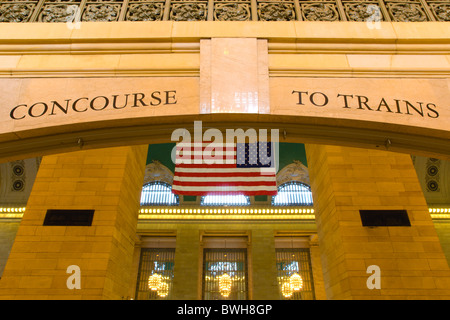 USA New York NYC Manhattan Grand Central Terminal Eisenbahn Bahnhof Eingang in die Haupt-Bahnhofshalle Vanderbilt Hall Stockfoto