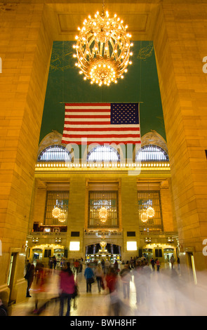 USA New York NYC Manhattan Grand Central Terminal Eisenbahn Bahnhof Eingang in die Haupt-Bahnhofshalle Vanderbilt Hall Stockfoto