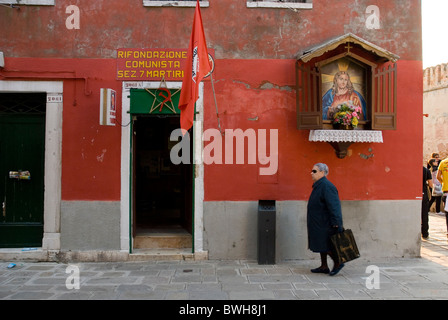 Kommunistische Partei Italiens Niederlassung in Venedig Stockfoto