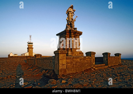 Statue der Muttergottes von Schiffbrüchigen, Pointe du Raz, Finistere, Bretagne, Frankreich, Europa Stockfoto