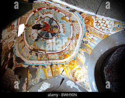 Byzantinische Malerei an Decke in Ağaçaltı Kirche in Ihlara Tal Anatolien Cappadocia Nevsehir Türkei 101531 Turkey2010 Stockfoto