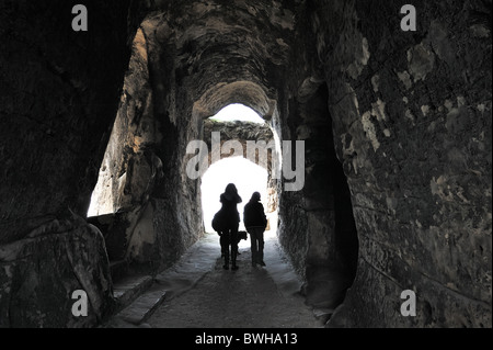 Burgruine in Burg Regenstein, Sachsen Anhalt, Ostpreußen, Deutschland. Stockfoto