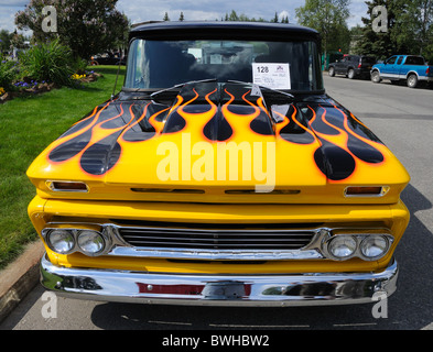 1960 chevy Pickup, 2010 Alaska Midnight Sun Cruise-im Auto Show 19. Juni 2010 in Fairbanks, Alaska Stockfoto