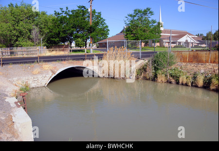 Bewässerung-Kanal des Jordans in Salt Lake City, Utah Stockfoto