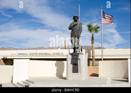 General Patton-Statue vor dem General Patton Memorial Museum in Chiriaco Gipfel, Indio, Kalifornien, USA Stockfoto