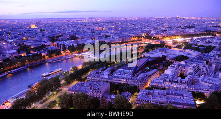 Paris-Panorama der Seineufer Stockfoto