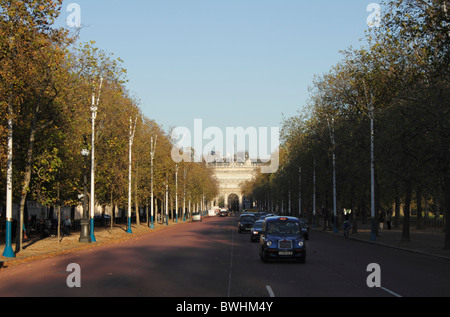 Die Mall London in Richtung Admiralty Arch Herbst 2010 Stockfoto