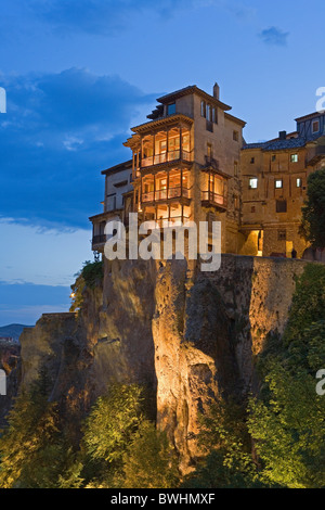 Spanien Europa Cuenca Las Casas Colgadas hängen hängiger Häuser Häuser Felsen Klippen UNESCO Welt kulturelle Welterbekonvention Stockfoto