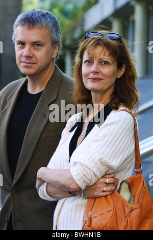 Schauspieler Tim Robbins und Susan Sarandon in Edinburgh, Schottland Stockfoto