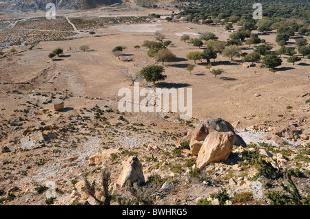 karge Landschaft im Inneren der Insel Nisyros - Griechenland Stockfoto