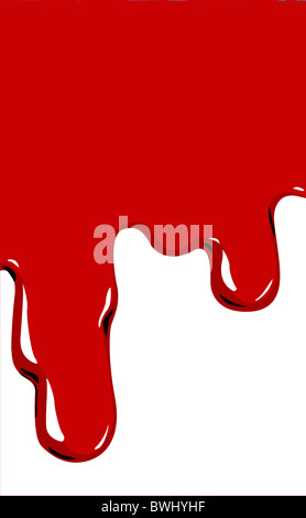 Vektor-Illustration-Blut auf weißem Hintergrund Stockfoto
