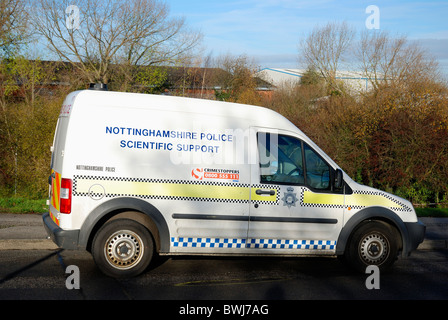 Nottinghamshire Polizei wissenschaftliche Unterstützung Fahrzeug, Nottingham, England, Großbritannien Stockfoto