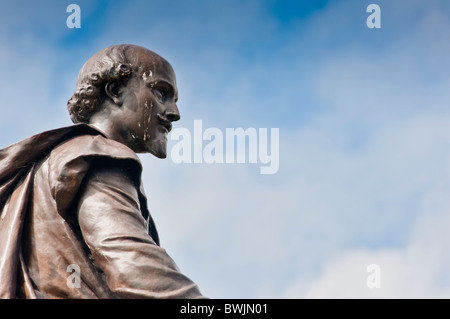 Statue von William Shakespeare in Stratford-upon-Avon, England Stockfoto