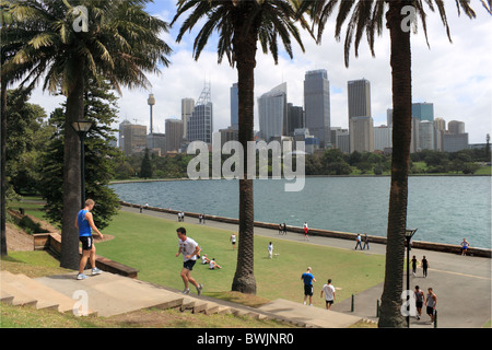 Flotte Schritte, Royal Botanic Gardens, Frau Macquarie Punkt, Farm Cove, Sydney, New South Wales, NSW, Ost-Australien, Australien Stockfoto