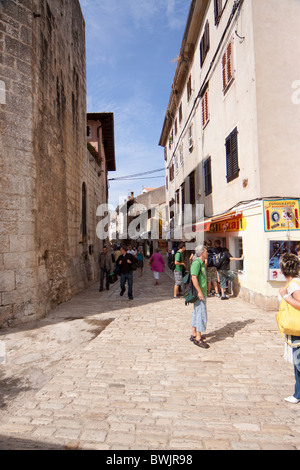 Straße in Porec Kroatien Stockfoto