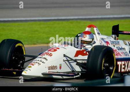 Mario Andretti beim Indy 500 Zeitfahren 1993. Stockfoto