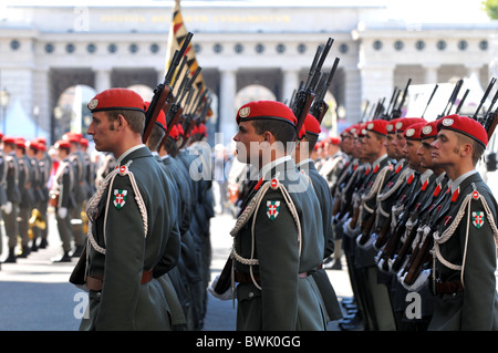 Österreichische Soldaten Parade, Österreich Stockfoto