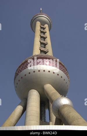 China Asien Shanghai Pudong Oriental Pearl Tower Tower Turm Fernsehturm Stockfoto