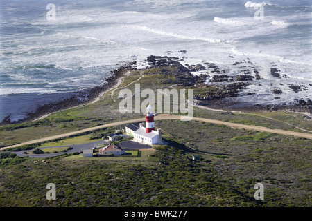 Leuchtturm, Kap Agulhas, Western Cape, Südafrika Stockfoto