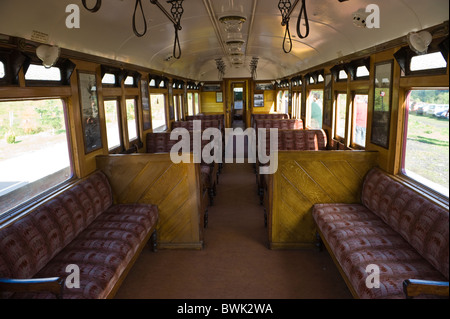 Innere des GWR Autocoach Wagen Stockfoto