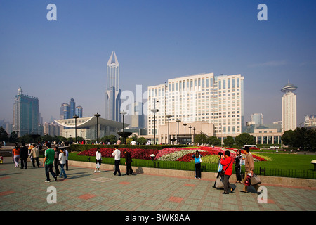 China Asia Shanghai Stadt Ort Raum Menschen Nation Person Stadtpark Blumen Rathaus Opernhaus Grand Stockfoto