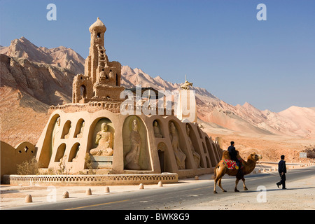 China Asien Seidenstrasse Xinjiang autonome Flächenfeld Turpan Turfan Bezeklik Bazaklik Tausend Buddha Höhlen c Stockfoto