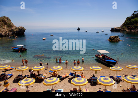 Mazzaro Bucht, Taormina, Messina Provinz, Sizilien, Italien, Europa Stockfoto