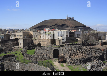 Shahba Philippopolis Stadt Roman Roman Antike Antike Ruinen Vulkanberge Hauran Syrien Mitte Stockfoto