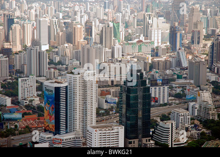 Bangkok Thailand Asien Baiyoke Tower Übersicht Panorama Stadt Baijoke Asien Stockfoto