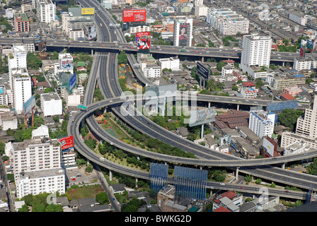 Bangkok Thailand Asien Baiyoke Tower Übersicht Panorama Stadt Baijoke Asien Stockfoto