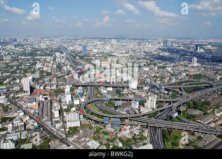 Bangkok Thailand Asien Baiyoke Tower Übersicht Panorama Stadt Baijoke Asien Stockfoto