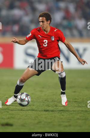 Hesham Mohamed von Ägypten (3) in Aktion während des Spiels gegen Italien FIFA U-20 World Cup Gruppe A 1. Oktober 2009 Stockfoto