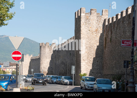 Stadtmauer von Rieti, Latium, Italien Stockfoto