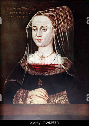 Porträt von Elizabeth Woodville (1437–1492), Königin von Eduard IV. 1463 Stockfoto