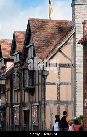 William Shakespeares Geburtshaus in Stratford-upon-Avon, England Stockfoto